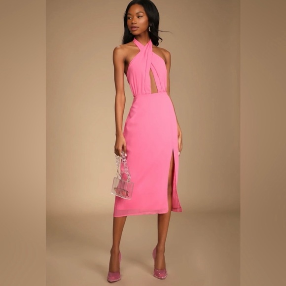 Lulus Dresses & Skirts - Lulu’s NWT Pink Halter Dress
